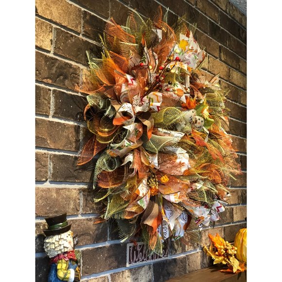 Fall/Autumn Welcome Wreath - Picture 3 of 6